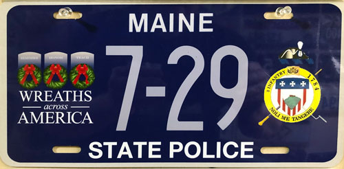 Maine license plate image