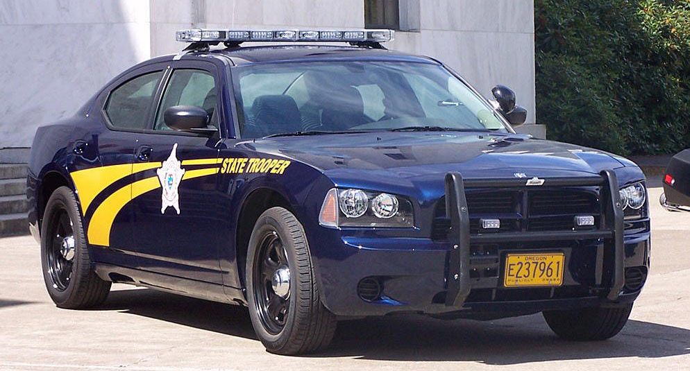 Oregon police license plate image