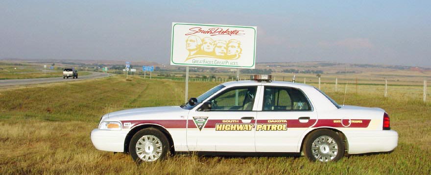 South Dakota  police license plate
