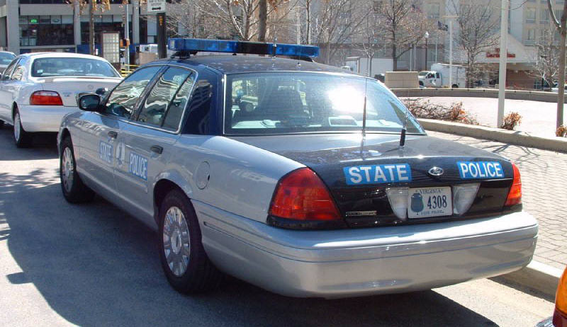 North police license plate image