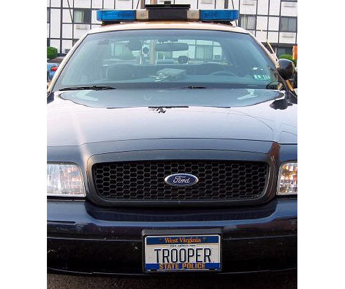 West Virginia  police license plate image